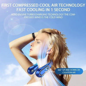 Mini Bladeless Fan, Neck Fan, Cool Wind Blows all over the Body