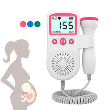 Load image into Gallery viewer, Doppler Fetal Heart rate Monitor Home Pregnancy Baby Fetal Sound Heart Rate Detector LCD Display No Radiation

